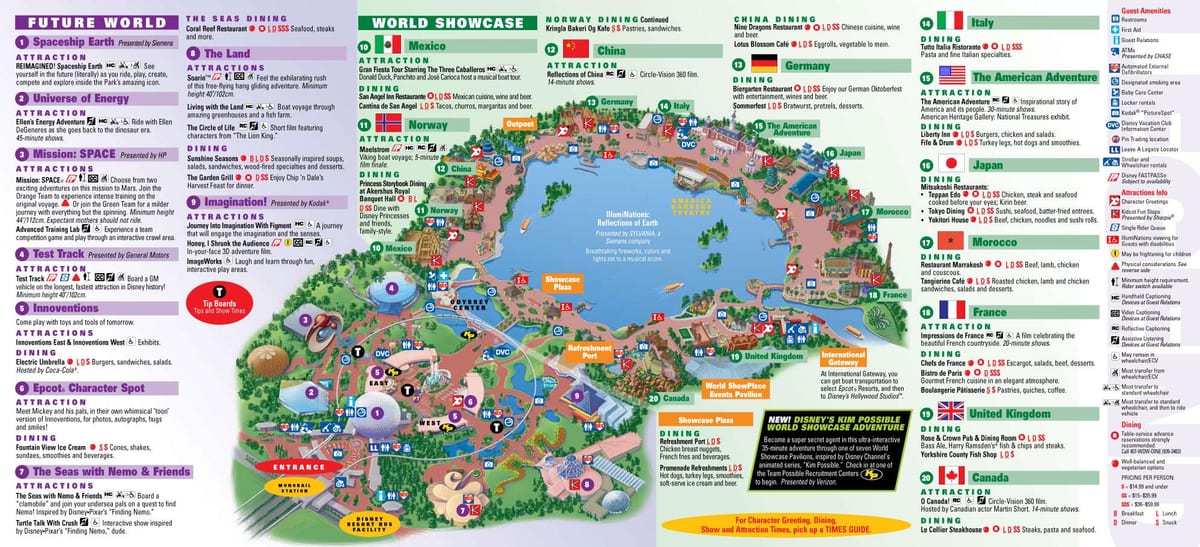 EPCOT Disney Дэлхийн газрын зураг